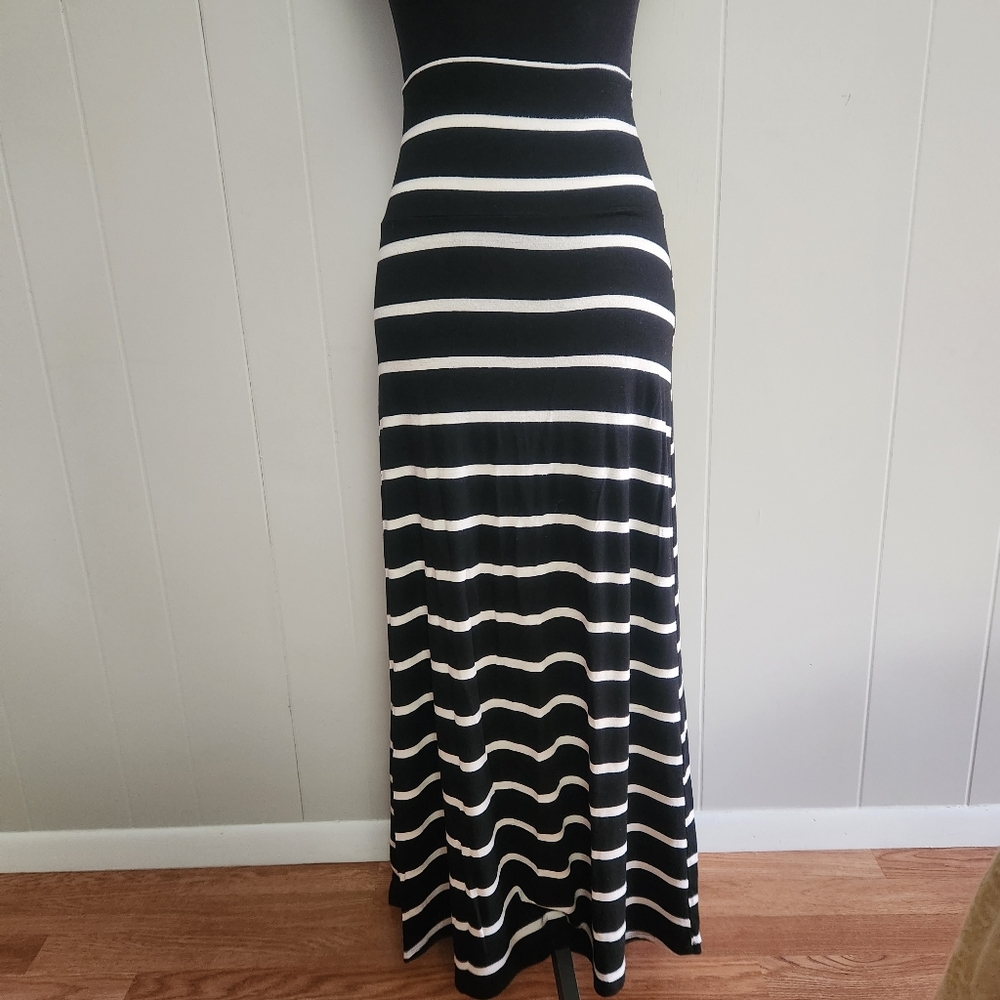 Promesa, Maxi Skirt, Black/White Stripes, S